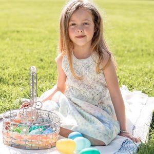 Little Girls watercolor Dress size 6